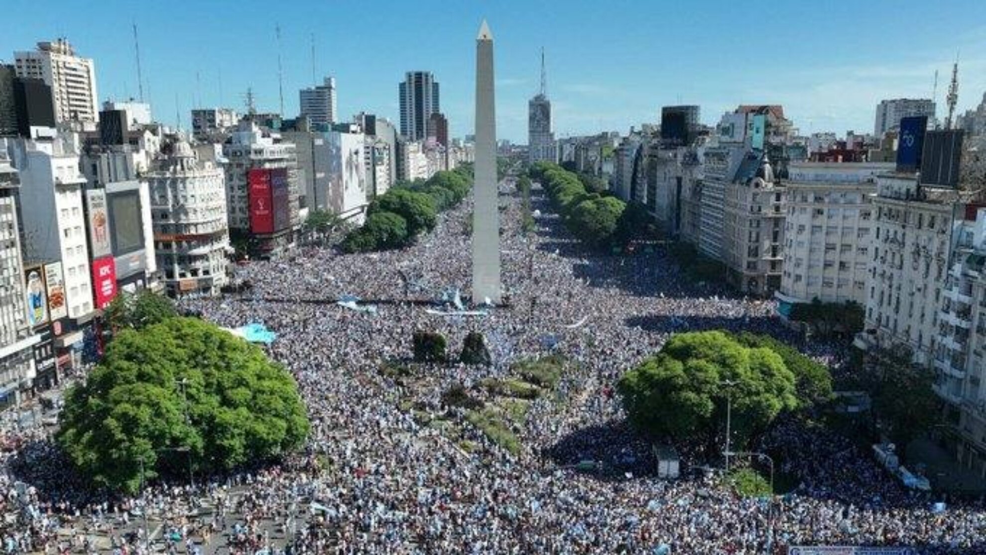Obelisco festejos Argentina campeón