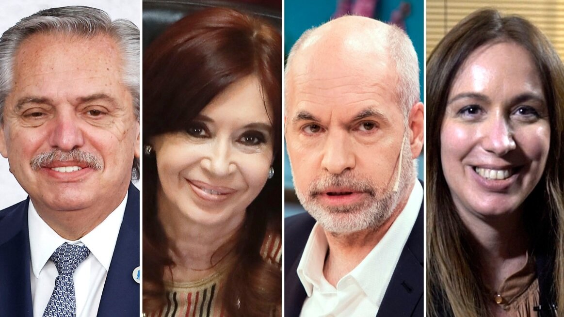 Alberto Fernández Cristina Kirchner Horacio Rodríguez Larreta María Eugenia Vidal